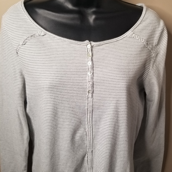 Sundance striped mother of pearl button sweater - Picture 6 of 8